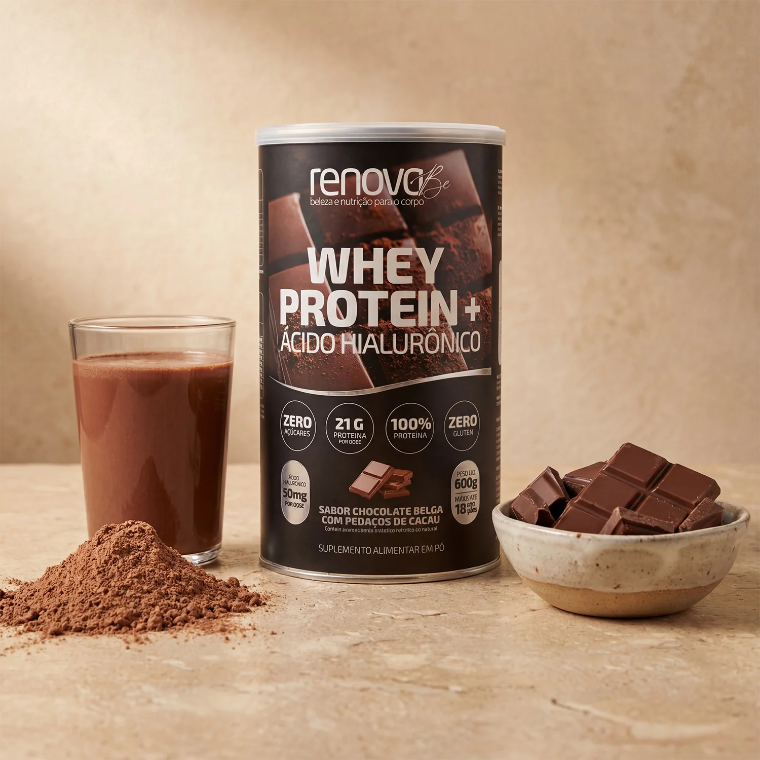 Whey Protein e Ácido Hialurônico - Chocolate - Image 3